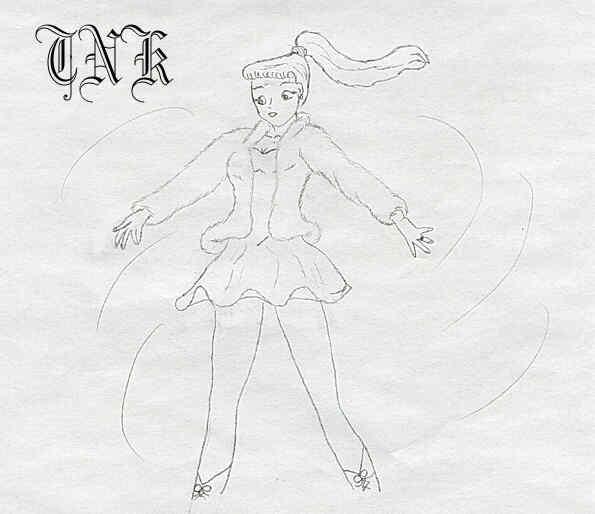 Barbie in a white rabbit jacket