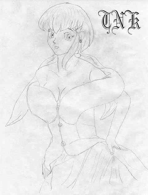 Aeka in an ermine trimmed wedding dress