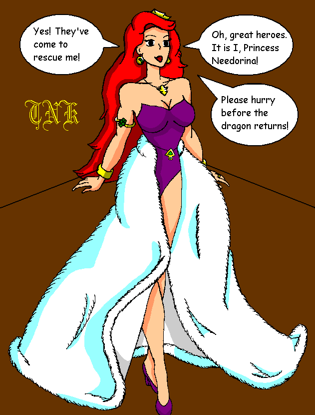 Jean Grey in a white mink wrap skirt