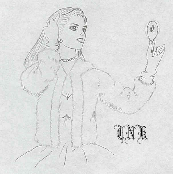 Girl in white rabbit jacket