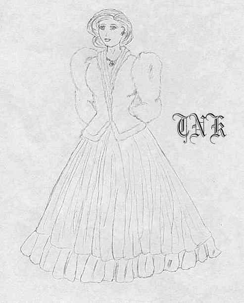 Woman in an ermine jacket