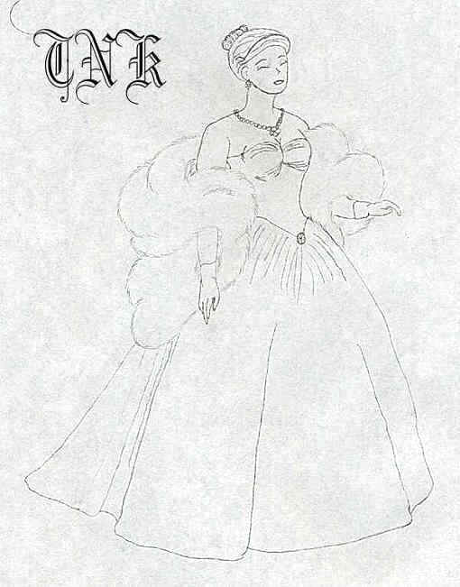 Girl with a white fox stole