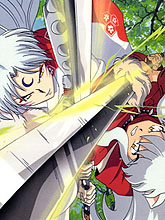 Inuyasha battles his half-brother, Sesshoumaru