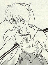 A wounded, but ready Inuyasha