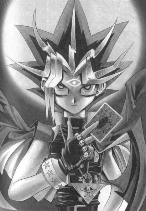 The story begins with one little boy, named Mutou Yugi who had found a new toy. He finished the Puzzle, somewhere in fall, and revived the most powerful duelist of all. Yami Yugi is the Duelist's name, and he has never ever lost a game. If you fail the game and lose your fame, you only have yourself to blame. Sounds corny, right? Hey, I made it up myself!!