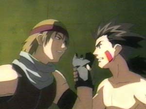 Van having a few words with Irvine