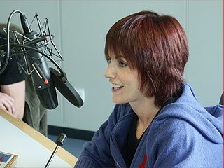 Dolores durante la entrevista