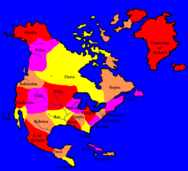 North American Countries Image Map