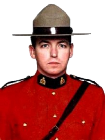 Ron in his R.C.M.P. <i>dress reds</i>...handsome for sure...he has since retired from his post and drives for CMBL...