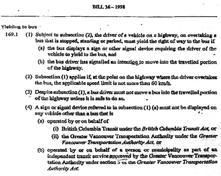 Bill 36, Yield to bus law
