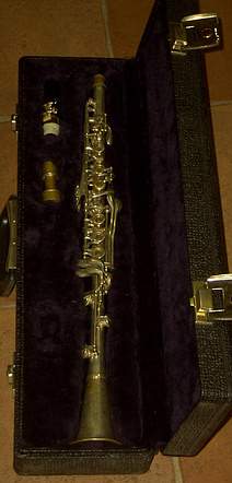 clarinette en m&eacute;tal argent&eacute; Knickerboker