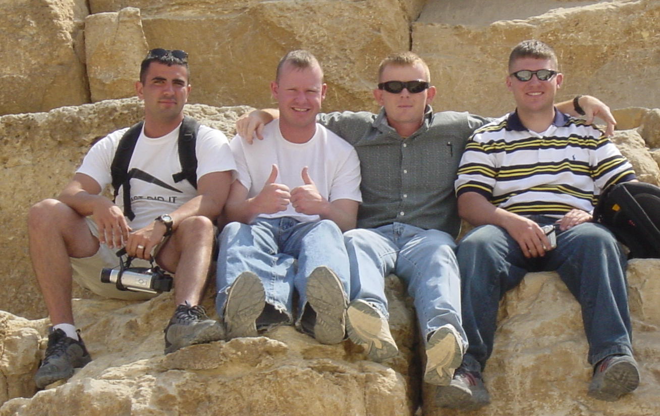 We Are On The Great Pyramid, Ryan, Me, Capt, and Chad