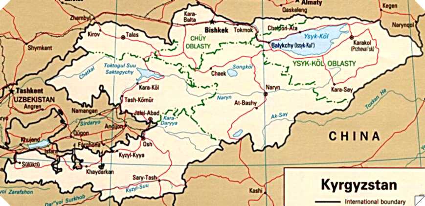 [Map of Kyrgyzstan]