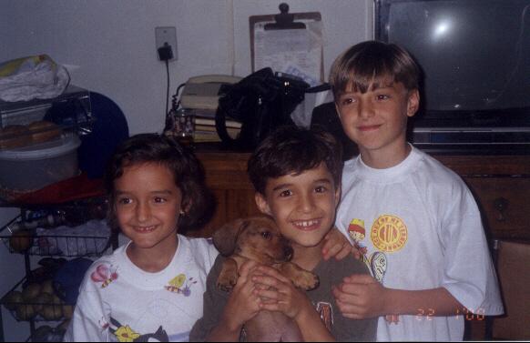 Ju, Rafa (com Tobias) e Dani
