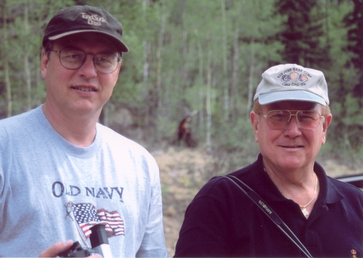 My dad (left) and Uncle Bill, our fearless leader, taking a break from the rough jeep ride