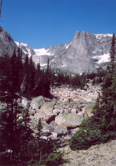 On the trail from Bear Lake up to Bierstadt Lake.