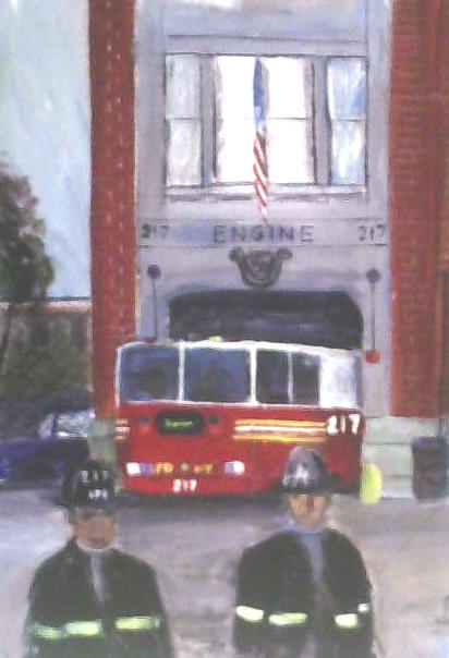 Firehouse for Fire Engine 217 in Brooklyn