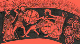 Athene supporting Diomedes