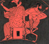 Seductive Aphrodite with dove and  flower