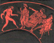 Satyrs attack Hera