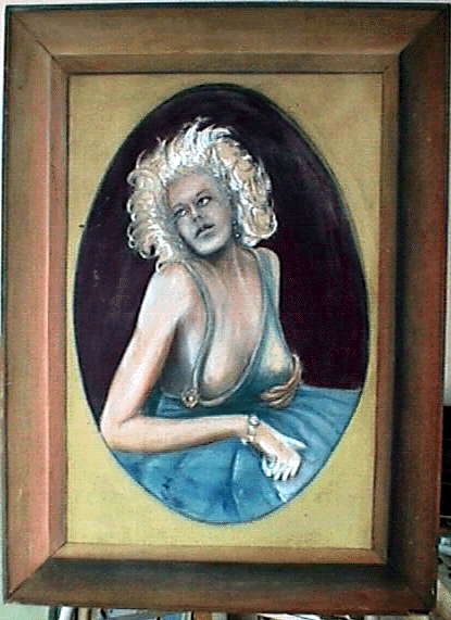 blue dress almost on