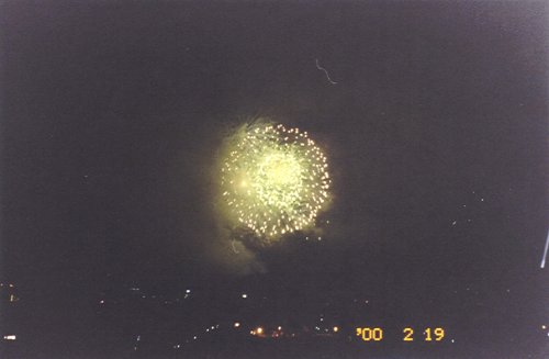 Fireworks during New Year 2000