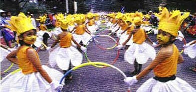 Young Street Dancers Portraying the Sunflower.