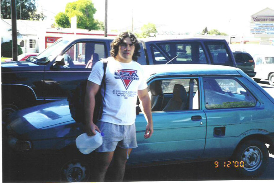 The photo of the artist as a young aspiring powerlifter, click to see powerlifting and bodybuilding photos