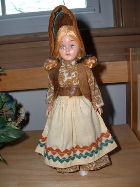 Hard Plastic Souvenier Doll