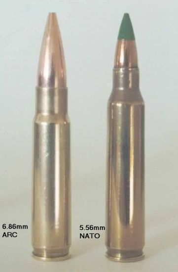 6.86mm ARC and 5.56mm NATO compared