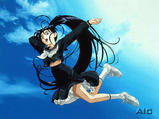 Achika Jumping Mid-Air