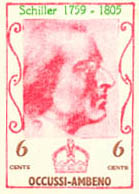 1973, Schiller is honored on the 6 cent stamp of the set of seven.