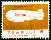 1983, 200th anniversary of the first human flight in airships, 50�.