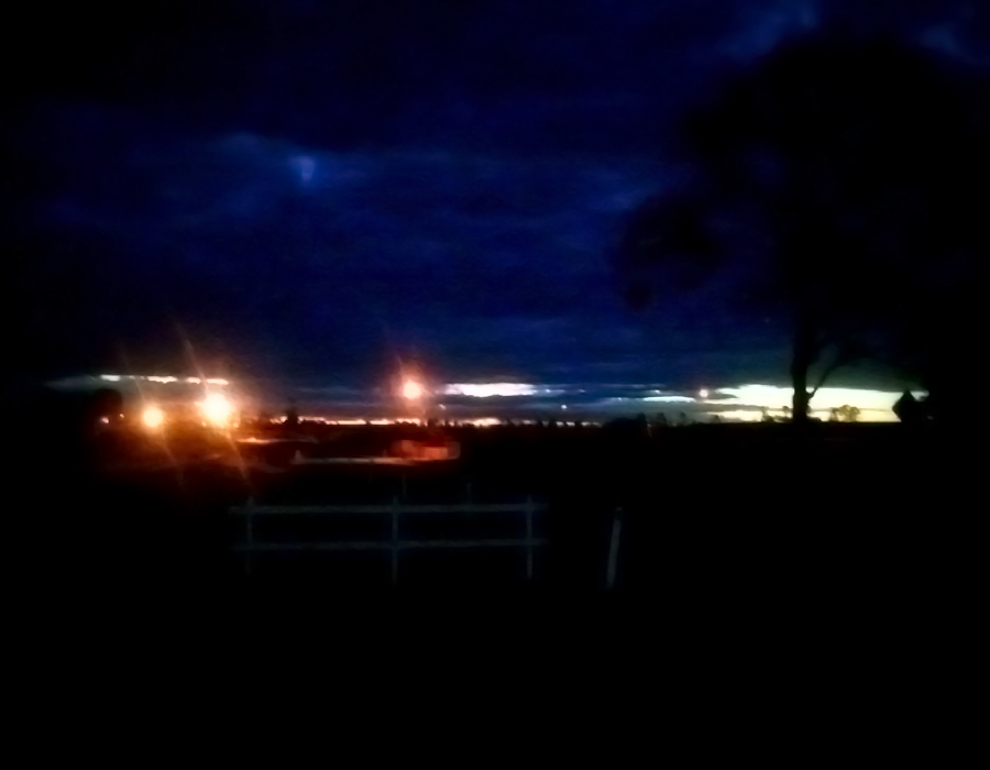 On a dark, summers afternoon