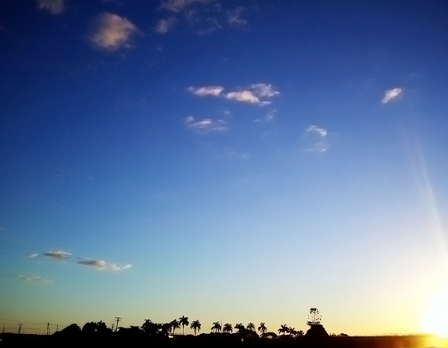 A near perfect sky over land