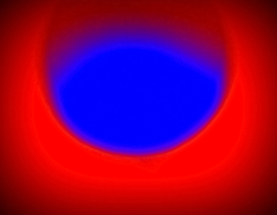 The blue orb swallowed by red