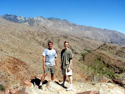 Tired father and son