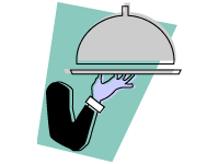 10/ service (hand holding tray)