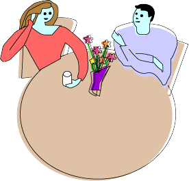 people sitting at restaurant table