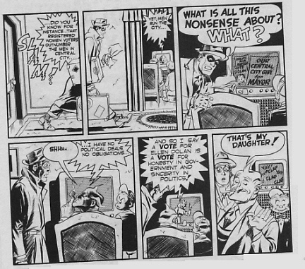 The Spirit returns to find Eustace watching his daughter on television