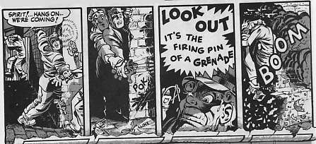 The Octopus throws the grenade...