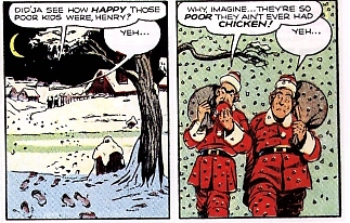 Two criminals about to meet the Christmas Spirit