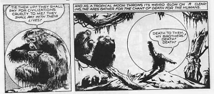 Orang calls upon his ape brothers