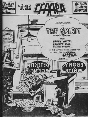 The cover to the CFA-APA issue on The Spirit & Will Eisner