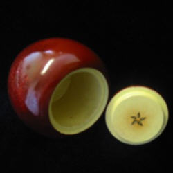 hand painted magick apple trinket box