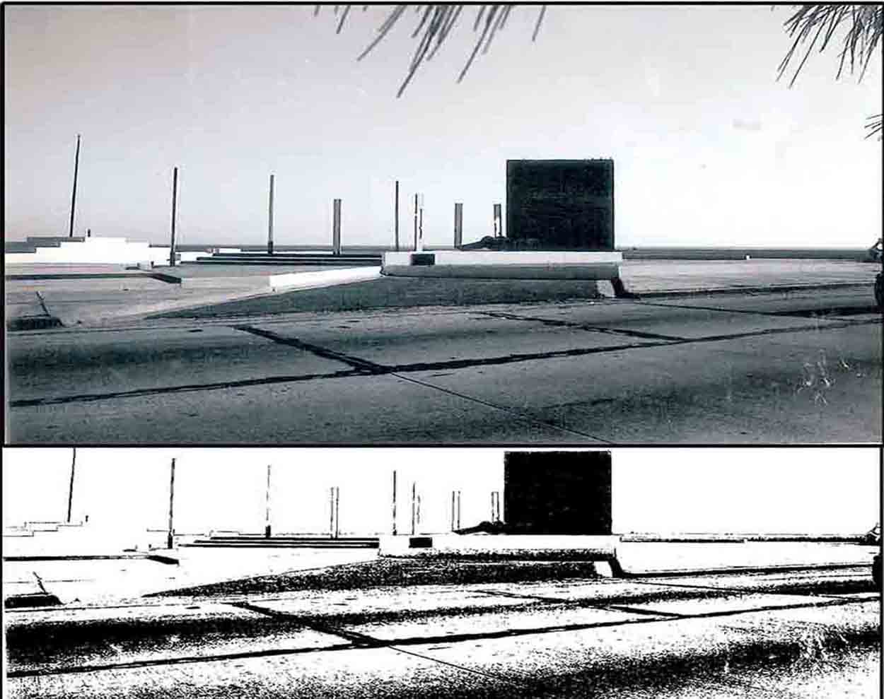 PAREDON TIRANICO AUTOPISTA 30 DE MAYO,REPUBLICVA DOMINICANA DONDE FUE AJUSTICIADO TRUJILLO UN 30 DE MAYO DE 1961