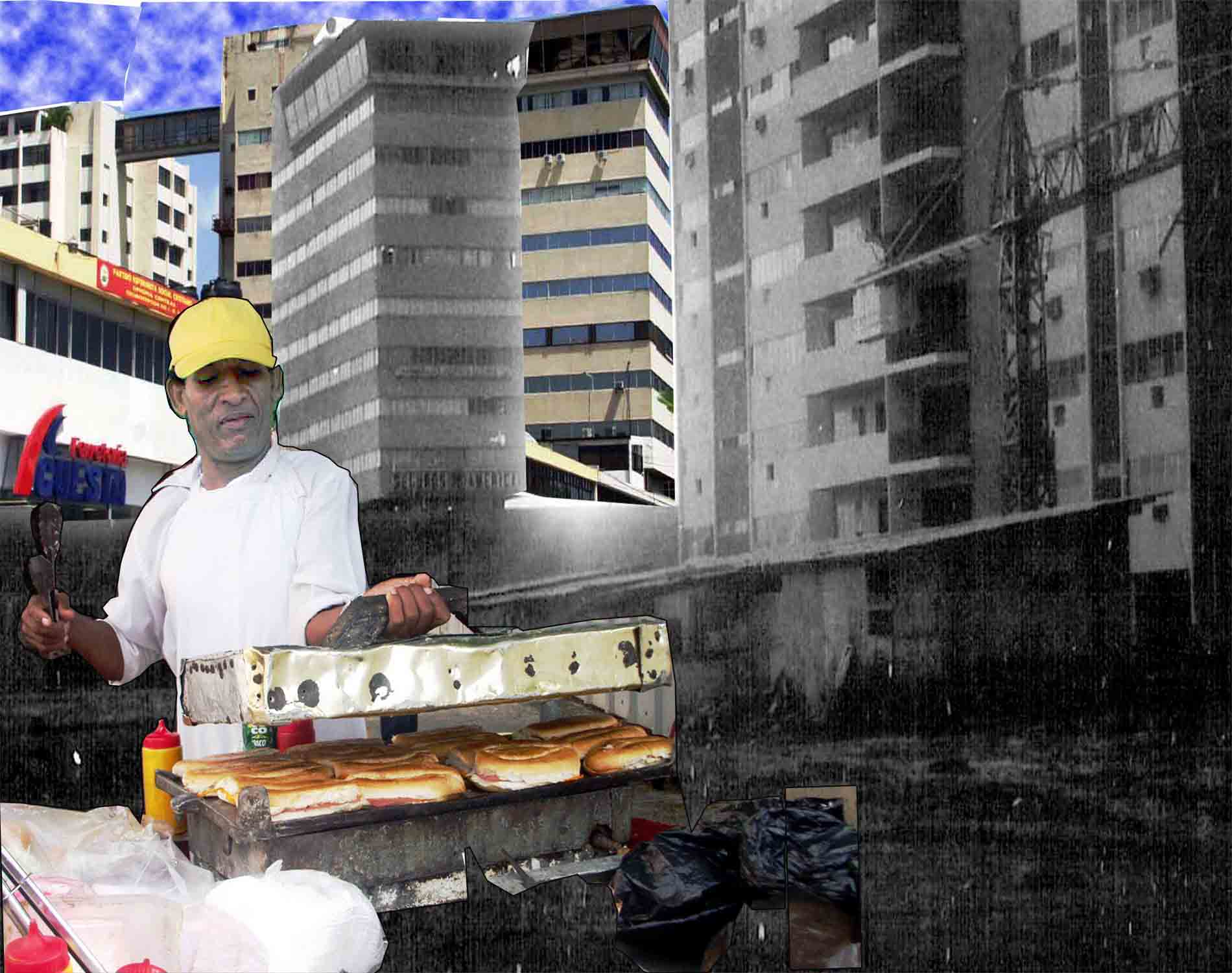 RETRO # - #RETRO - SKETCH " COMPARISON3 SIMULATED between, THE FORMAL ECONOMY 25 YEARS AGO AND THE ECONOMY INFORMAL A DATE AND ITS IMPACT SUB-VERSIVO WITHIN THE ENTIRE PERIMETER OF THE AREA COVERED BY NACO3 AVE SAN MARTIN TO NORTE, FEBRUARY 27 TO THE SOUTH, Máximo Gómez TO THE EAST AND CHURCHILL WEST.Also called CENTRAL POLYGON-THE SAME : (RETRO SKETCH) HOW MUCH OF 3 PLANES BEING THE PLANE 1.- A REPRESENTATIVE OF THE INFORMAL ECONOMY " SANDUCHERO HOW MUCH OF 3 PLANES BEING THE PLANE 1.- A REPRESENTATIVE OF THE INFORMAL ECONOMY " SANDUCHERO ARTISANAL LOCATED IN FRONT OF THE BUILDING THE SUMMIT IN THE AVE.Tiradentes. - (AREA NACO) .OPTICAL: DISK 3 ½ Floppy.-1.44 -MB-FORMAT:35 (XM)- (ANALOG)-8X10 ON THE WEB-photographic technique:COLOR- .URBAN SIGNAL #011:NO BETWEEN-PHOTO:MLB:ART DEDICATED PHOTO. –CAMERA: Sony Digital Mavica MVC-FD5 (1997), the first digital camera of the Mavica series.It was not a digital camera, as its CCD sensor produced an analog video signal in the NTSC format at a resolution of 570 × 490 pixels. Mavipak 2.0" diskettes (later adopted industry-wide as the Video Floppy and labelled "VF") were used to write 50 still frames onto tracks on disk. The pictures were viewed on a television screen. Otherwise, this camera is positioned as the "pioneer of the digital era".[1][2]