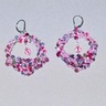 Pink Multi-Gem Hoop Earrings