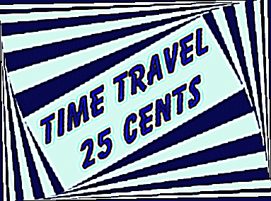 The time machine itself looks like a 4 photographs souvineer booth