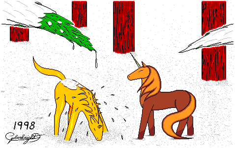 [Snow Covered Unicorn]